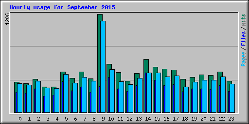 Hourly usage for September 2015