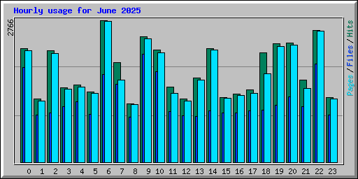 Hourly usage for June 2025
